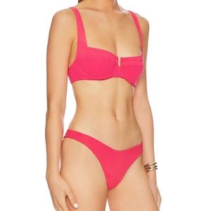 Cabana Bikini Bottom in Lipstick Red Size L
